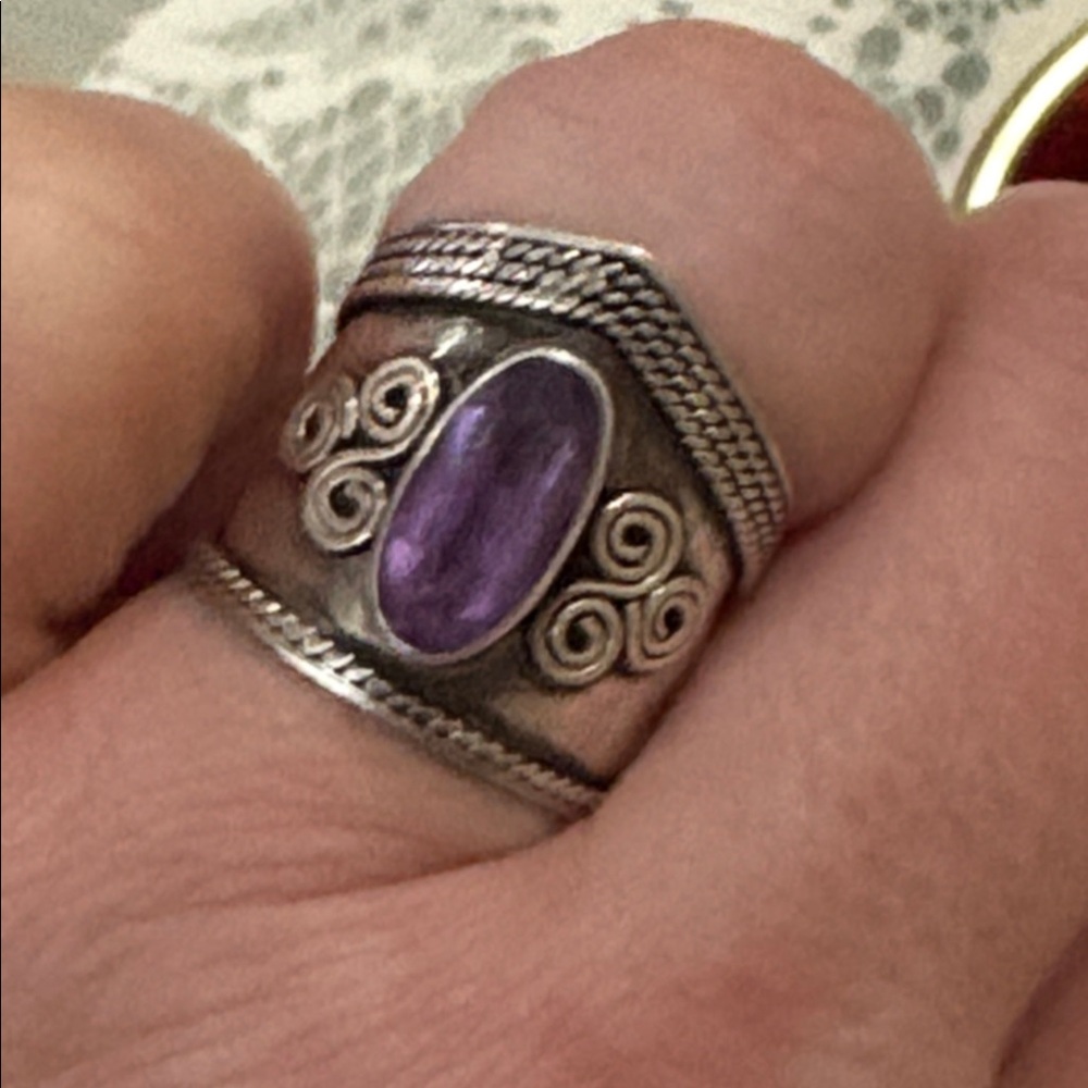 Amethyst 925 Sterling Silver   Ring